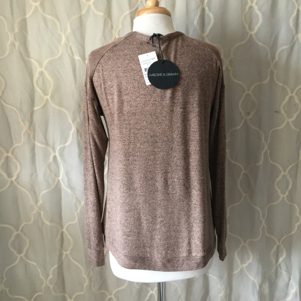 FINAL $ NEW HARLOWE & GRAHAM BROWN/MOCHA TOP - Picture 3 of 8